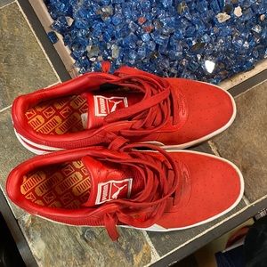 Puma California red leather sneakers shoes